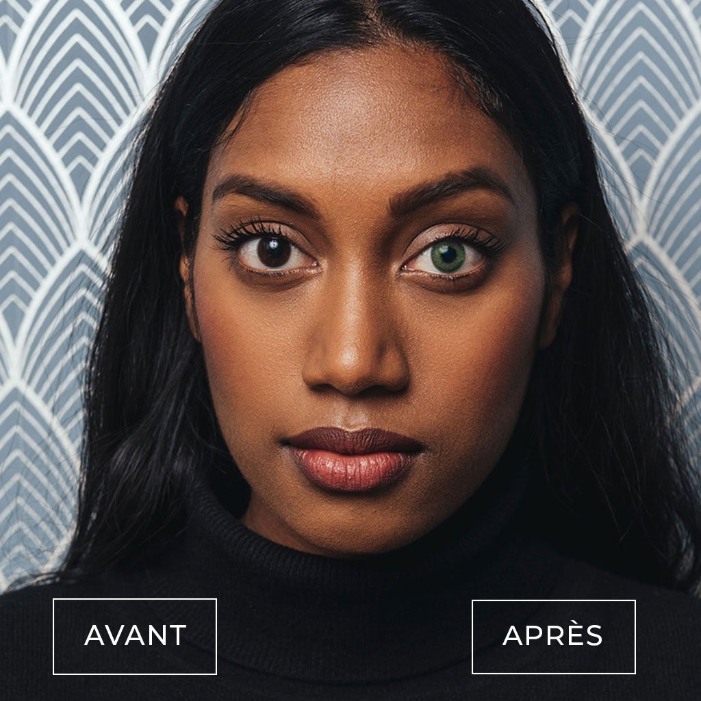 Lentilles de couleur Vert jade avec correction - 3 mois