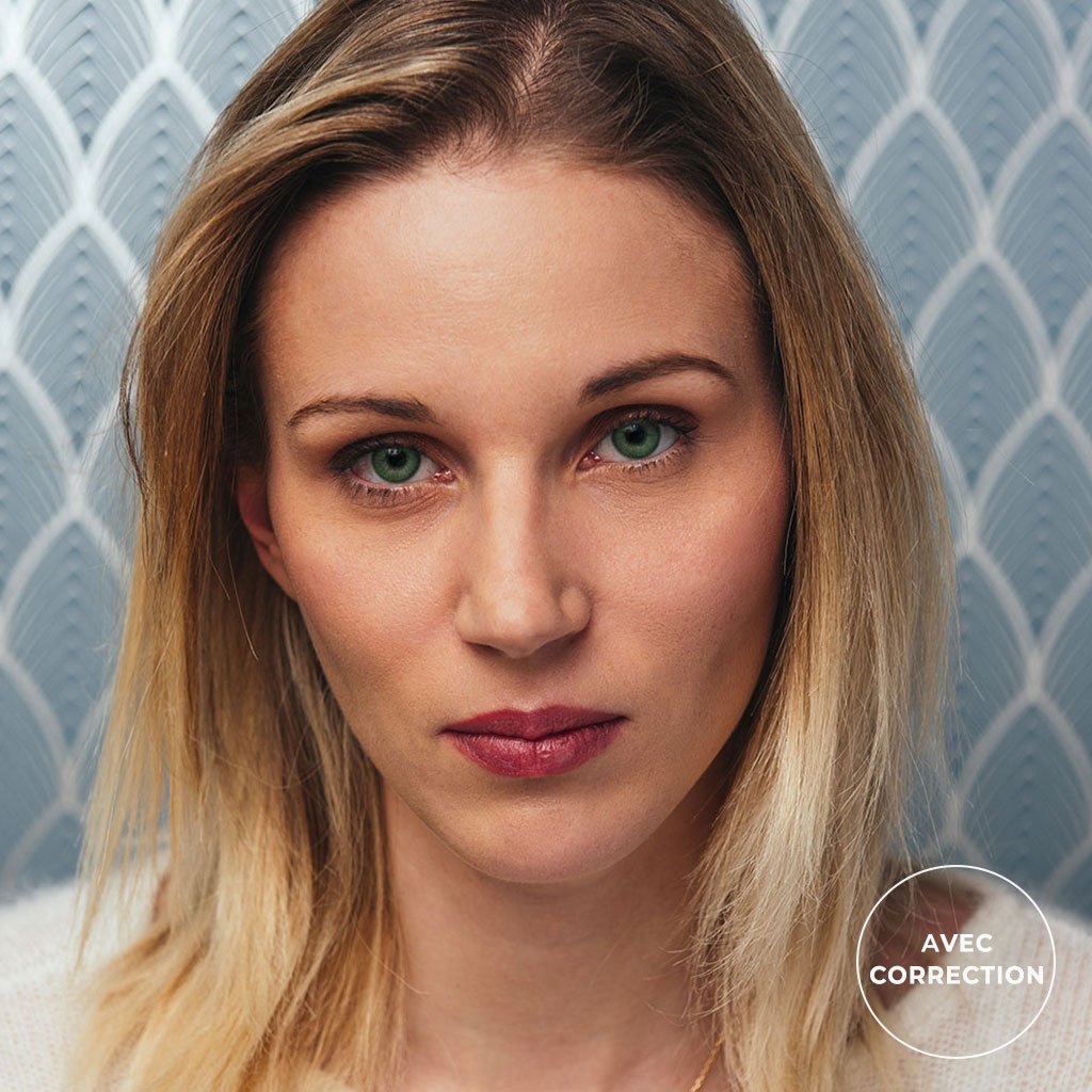 Lentilles de couleur Vert jade avec correction - 3 mois