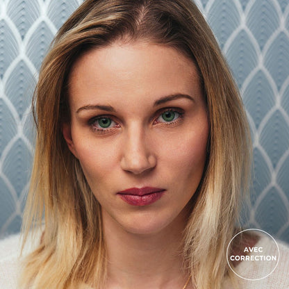 Lentilles de couleur Vert jade avec correction - 3 mois