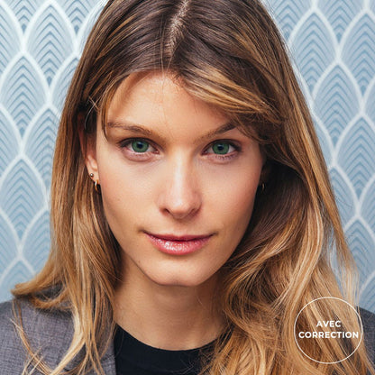 Lentilles de couleur Vert jade avec correction - 3 mois