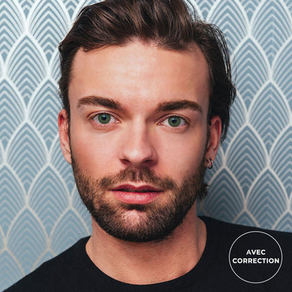 Lentilles de couleur Vert jade avec correction - 3 mois