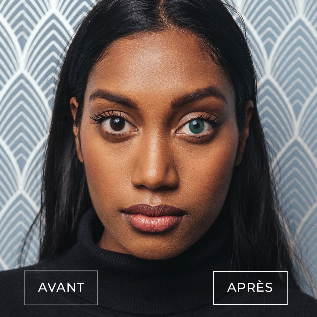 Lentilles de couleur Vert opaline avec correction - 3 mois