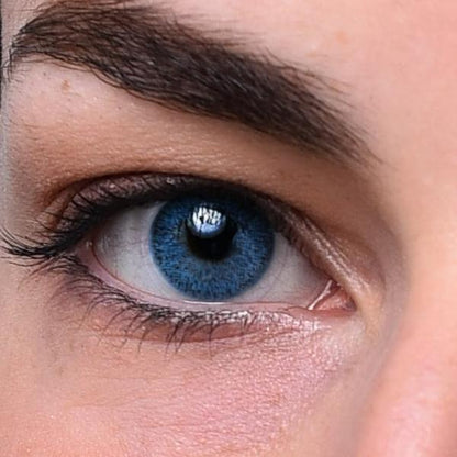 Lentilles de couleur Bleu vif avec correction - 3 mois