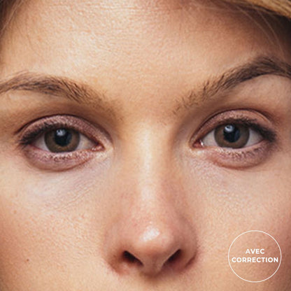 Lentilles de couleur Marron Noisette avec correction - 3 mois