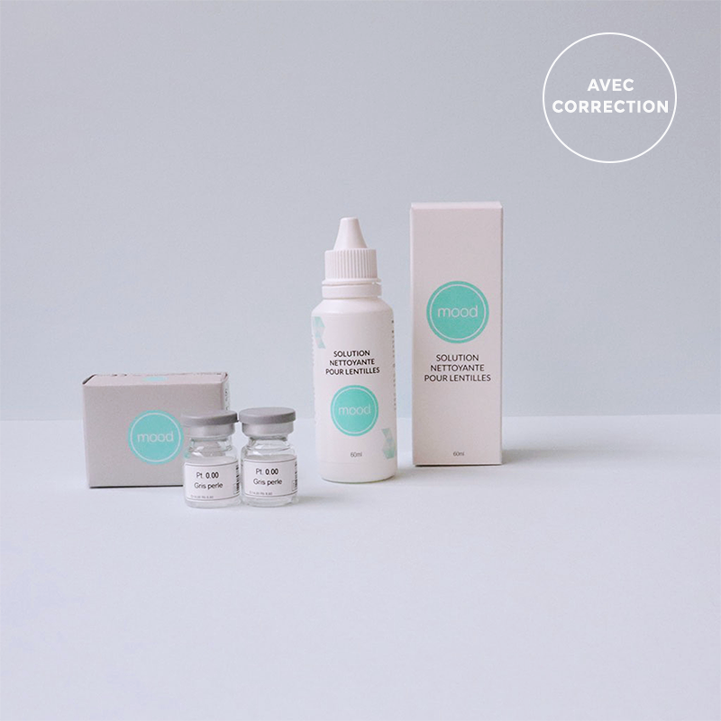 Lentilles de couleur Bleu ciel avec correction - 3 mois